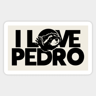 Pedro Raccoon - I LOVE PEDRO | MEME | White Magnet